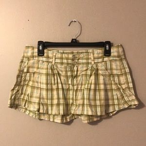 Hollister plaid mini skirt